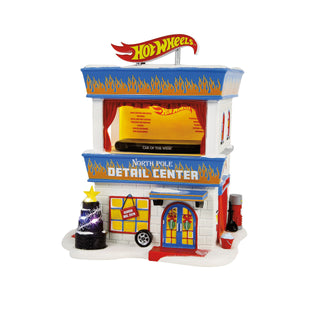 Department 56 North Pole Series: Hot Wheels Detail Center, Set of 2 sparkle-castle