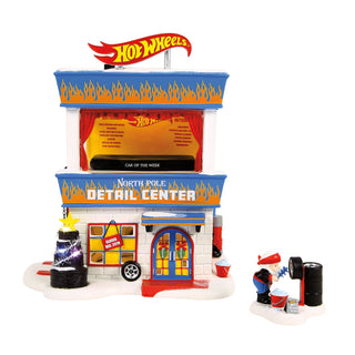 Department 56 North Pole Series: Hot Wheels Detail Center, Set of 2 sparkle-castle