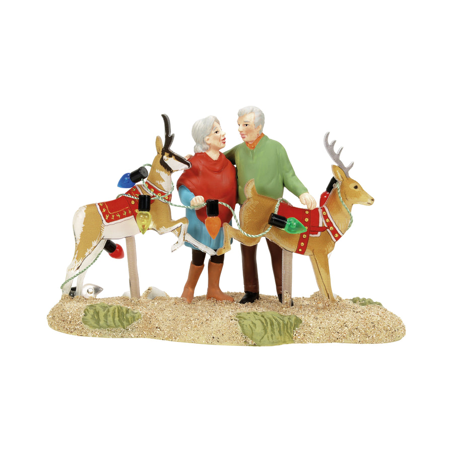 Department 56 Christmas Canyon Village Accessory: The Deer & The Antelope Play sparkle-castle