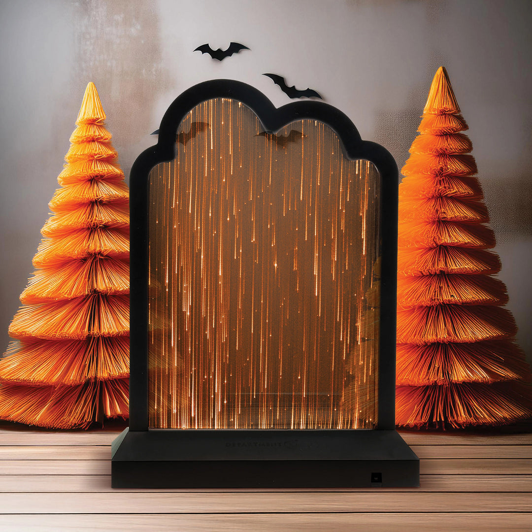 Department 56 Cross Product Halloween Village Accessory: Haunted Spirits Backdrop sparkle-castle
