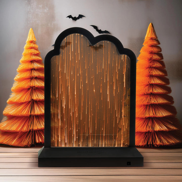 Department 56 Cross Product Halloween Village Accessory: Haunted Spirits Backdrop sparkle-castle