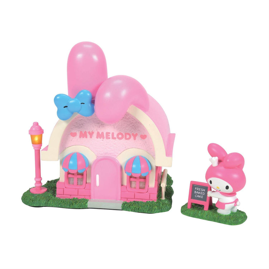 Department 56 Hello Kitty Village: My Melody's Bakery, Set of 2 sparkle-castle