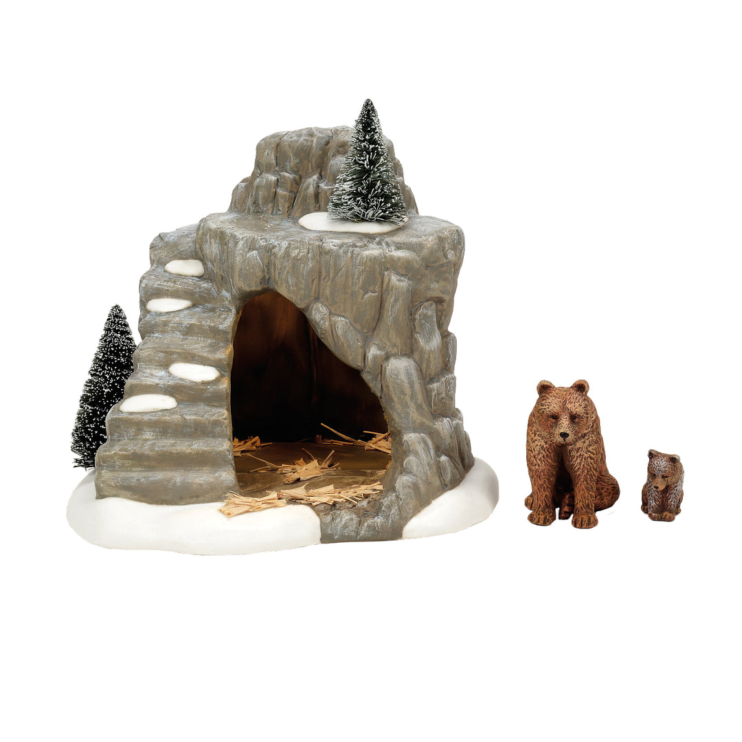 Department 56 Dickens Snow Village: Henry's Bear Exhibit, Set of 3 sparkle-castle