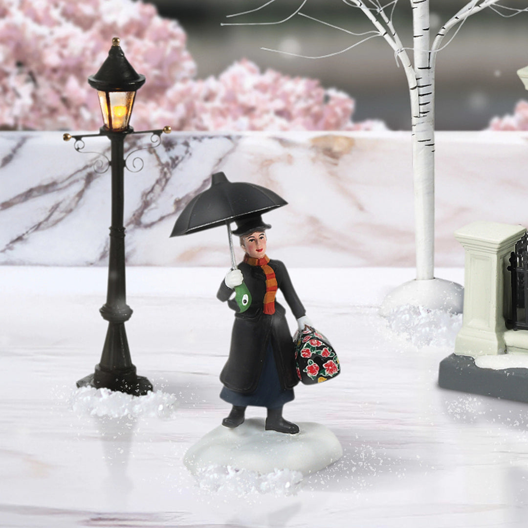 Department 56 Dickens Snow Village Accessory: Mary Poppins Arrives sparkle-castle