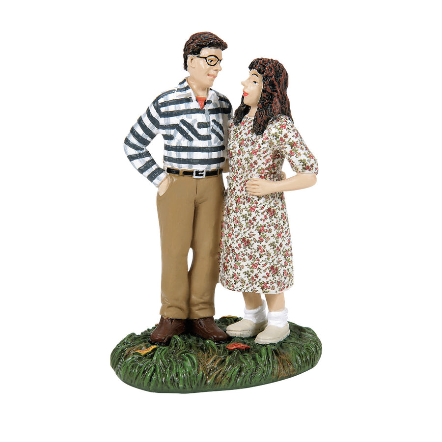 Department 56 Beetlejuice Village Accessory: Mr. & Mrs. Maitland sparkle-castle