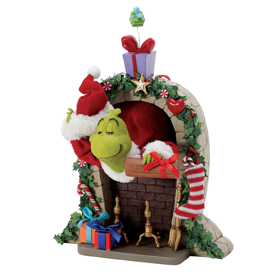 Department 56 Possible Dreams Grinch: Up the Chimbley Figurine sparkle-castle