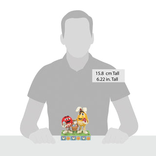 Jim Shore M&M'S: Red & Yellow M&M With Easter Basket & Eggs Figurine sparkle-castle