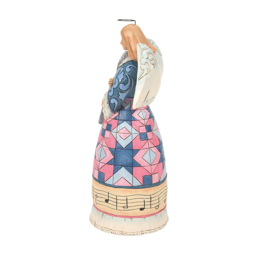 Jim Shore Heartwood Creek: Music Angel Figurine sparkle-castle