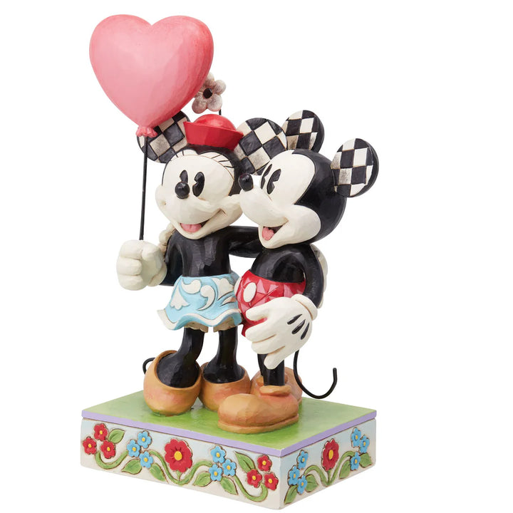 Jim Shore Disney Traditions: Mickey & Minnie Heart Balloon Figurine sparkle-castle