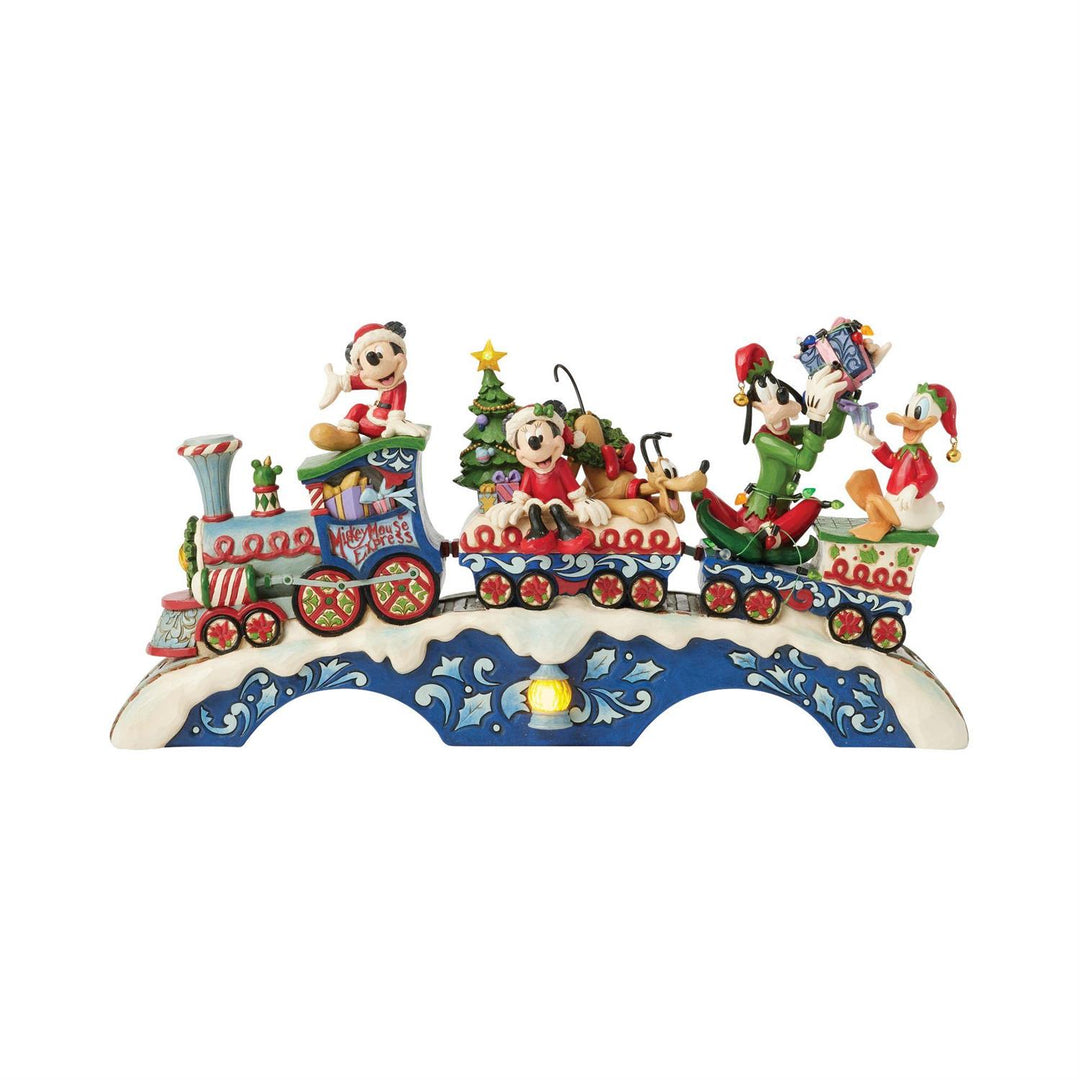 Jim Shore Disney Traditions: Mickey & Friends Musical Train Figurine sparkle-castle