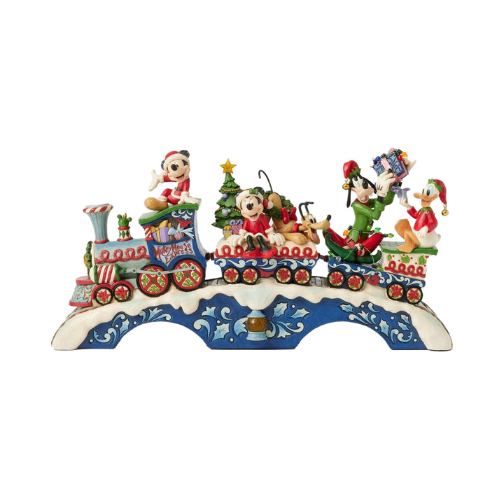 Jim Shore Disney Traditions: Mickey & Friends Musical Train Figurine sparkle-castle