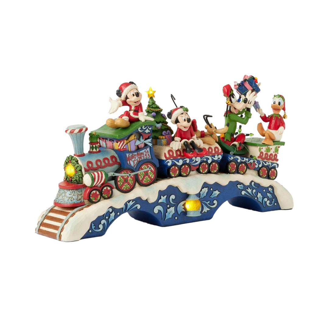 Jim Shore Disney Traditions: Mickey & Friends Musical Train Figurine sparkle-castle