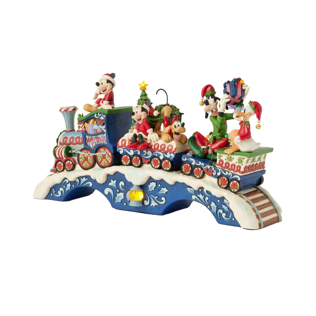 Jim Shore Disney Traditions: Mickey & Friends Musical Train Figurine sparkle-castle