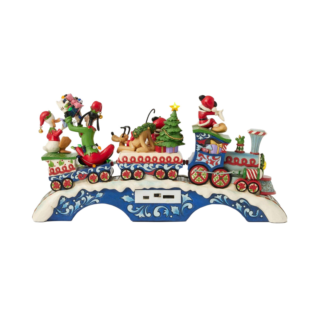 Jim Shore Disney Traditions: Mickey & Friends Musical Train Figurine sparkle-castle