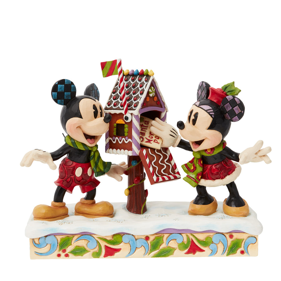 Jim Shore Disney Traditions: Mickey & Minnie Mailing Letters Figurine sparkle-castle