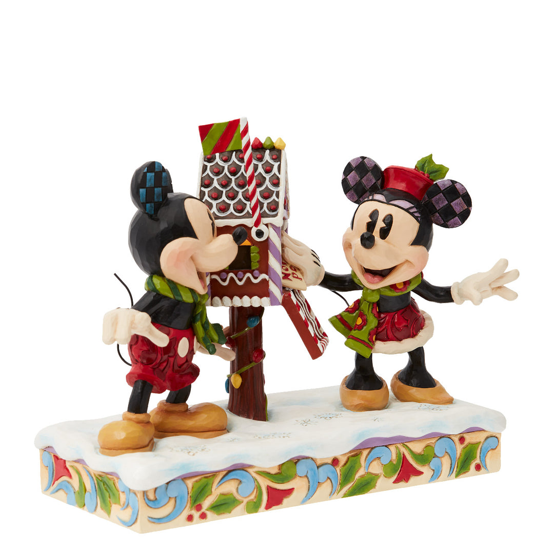 Jim Shore Disney Traditions: Mickey & Minnie Mailing Letters Figurine sparkle-castle