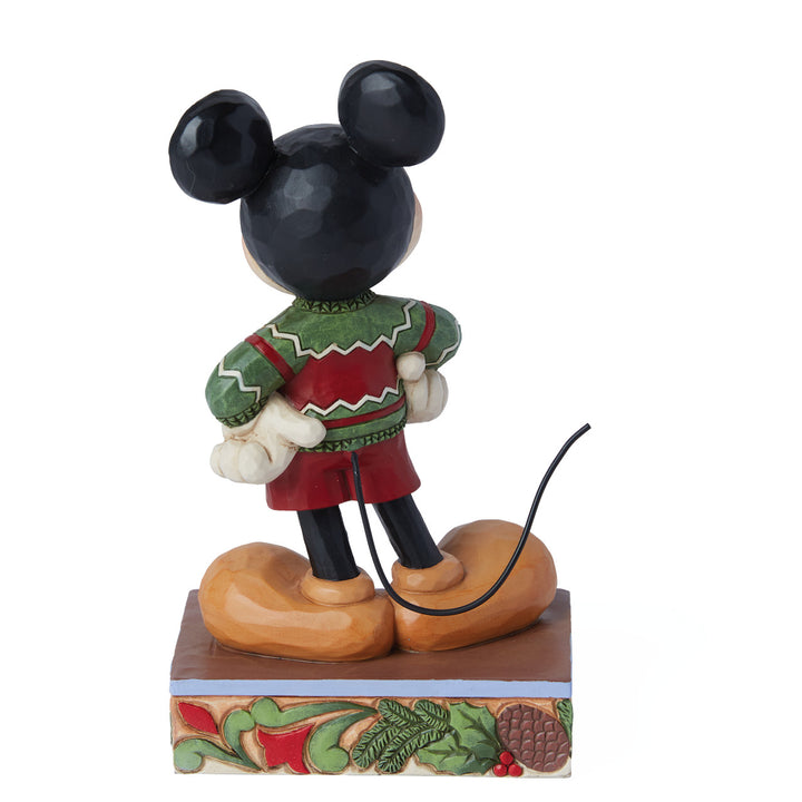 Jim Shore Disney Traditions: Mickey In Christmas Sweater Figurine sparkle-castle