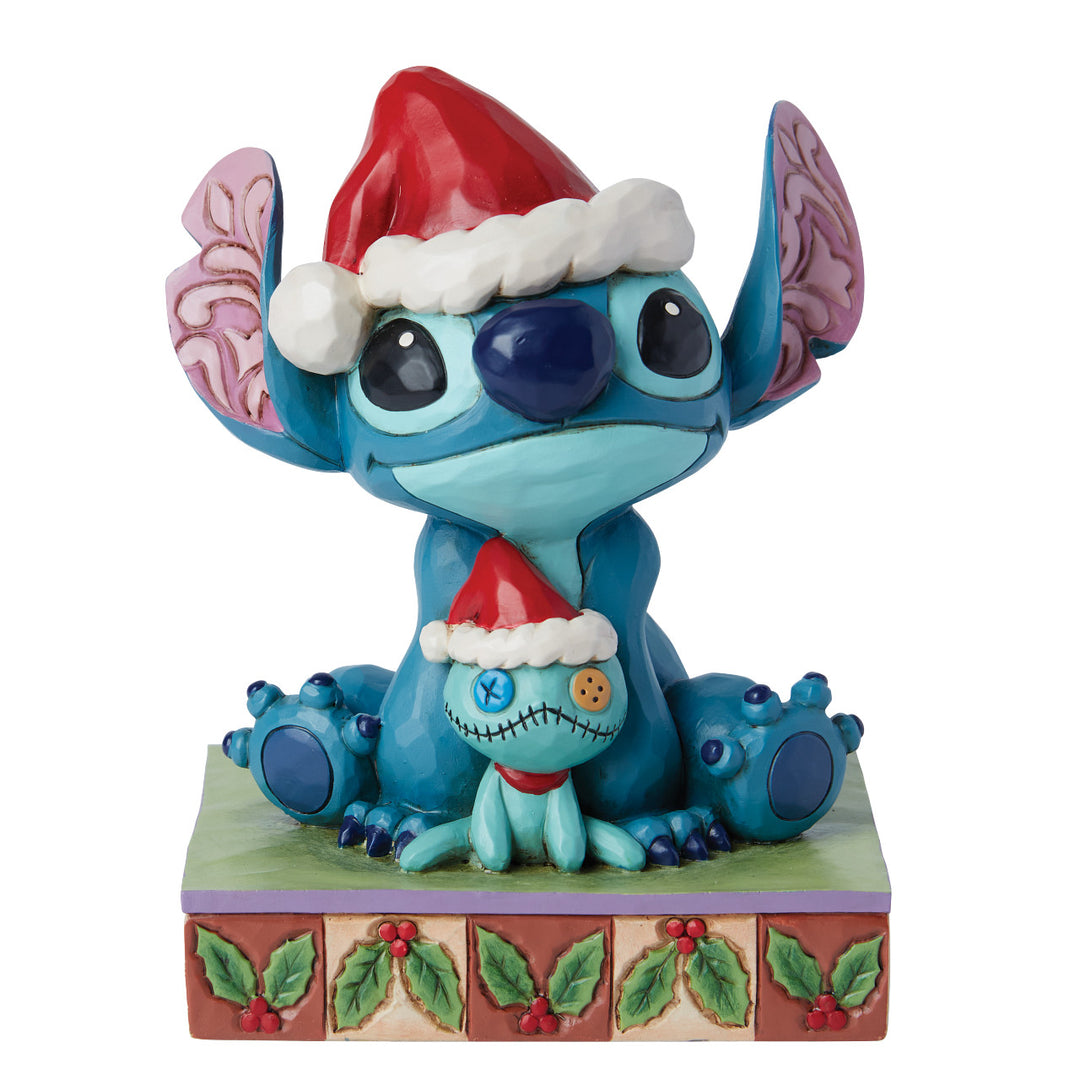 Jim Shore Disney Traditions: Santa Stitch & Scrump Figurine sparkle-castle