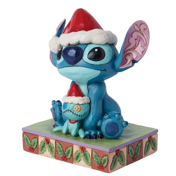 Jim Shore Disney Traditions: Santa Stitch & Scrump Figurine sparkle-castle