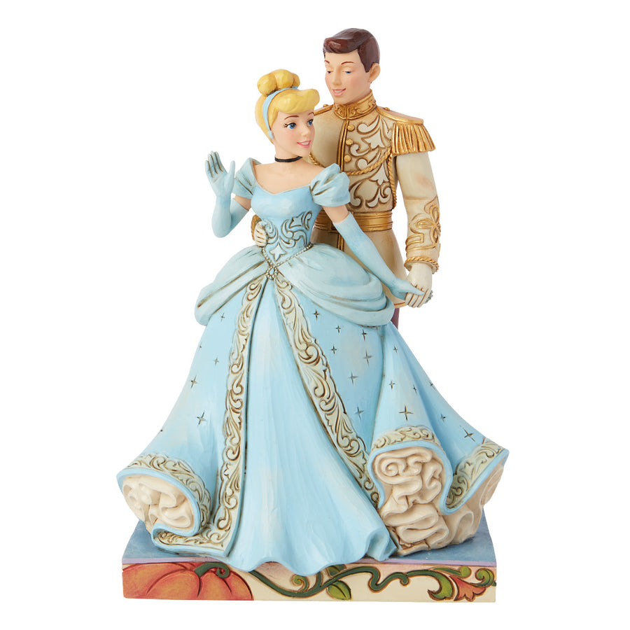 Jim Shore Disney Traditions: Cinderella & Prince Charming Figurine sparkle-castle