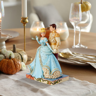Jim Shore Disney Traditions: Cinderella & Prince Charming Figurine sparkle-castle