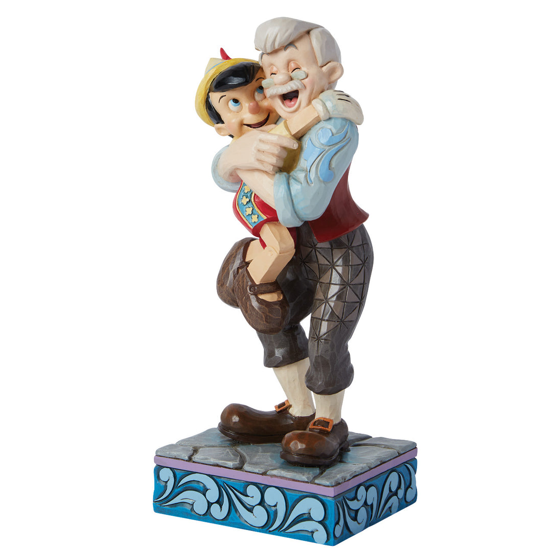 Jim Shore Disney Traditions: Gepetto & Pinocchio Figurine sparkle-castle