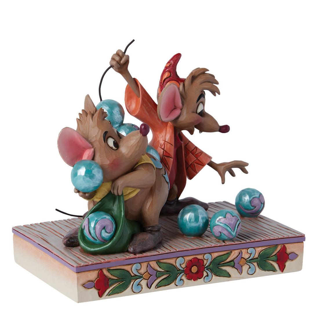 Jim Shore Disney Traditions: Gus & Jaq Collecting Pearls Figurine sparkle-castle