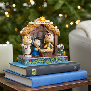 Jim Shore Peanuts: Lighted Nativity Scene Figurine - SIGNED sparkle-castle