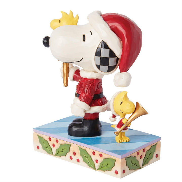 Jim Shore Peanuts: Snoopy and Woodstock Santas Figurine sparkle-castle