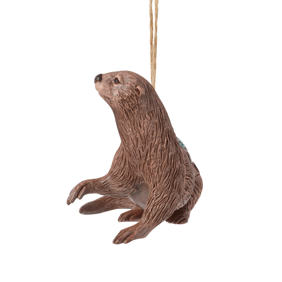 Jim Shore Animal Planet: River Otter Hanging Ornament sparkle-castle