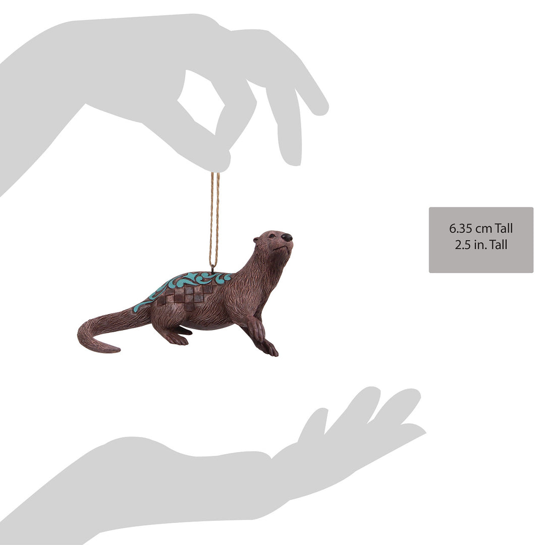 Jim Shore Animal Planet: River Otter Hanging Ornament sparkle-castle