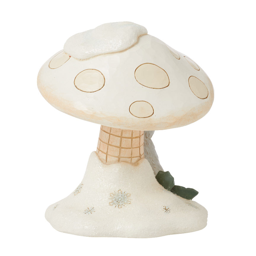Jim Shore Heartwood Creek: White Woodland Bunny Under Mushroom Figurine sparkle-castle