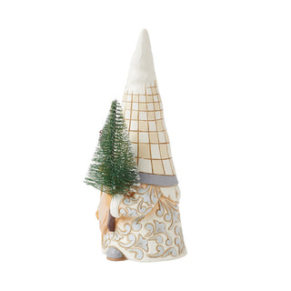Jim Shore Heartwood Creek: White Woodland Gnome With Sisal Tree Figurine Copy sparkle-castle