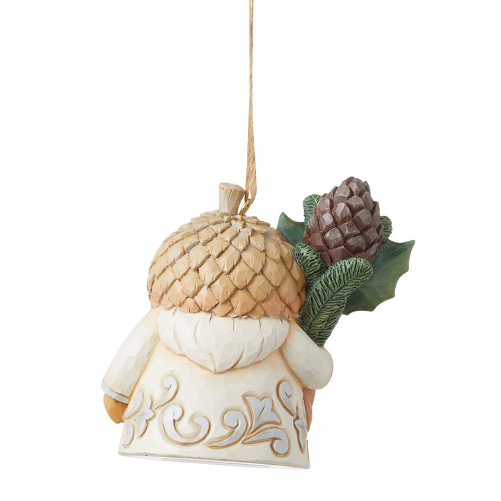 Jim Shore Heartwood Creek: White Woodland Dated 2024 Gnome Hanging Ornament sparkle-castle