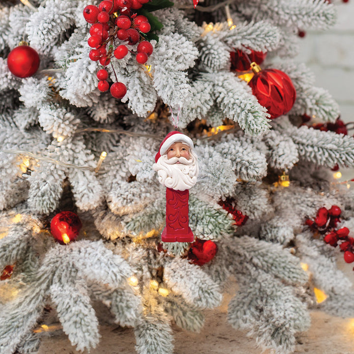 Jim Shore PEZ: PEZ Santa Hanging Ornament sparkle-castle