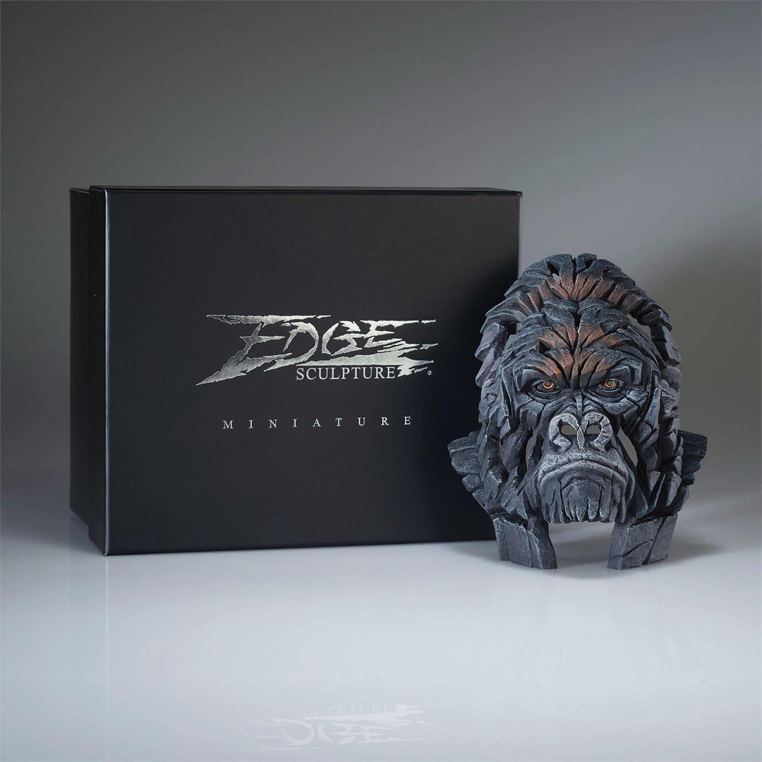 Edge Sculpture: Miniature Gorilla Bust sparkle-castle