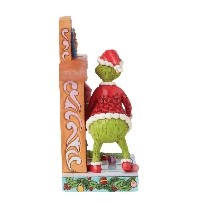 Jim Shore The Grinch: Grinch Stuffing Christmas Tree Up Fireplace Figurine sparkle-castle
