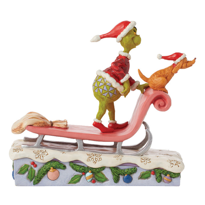 Jim Shore The Grinch: Grinch And Max On Sleigh Figurine sparkle-castle