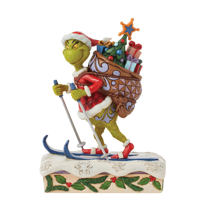 Jim Shore The Grinch: Grinch Skiing Figurine sparkle-castle