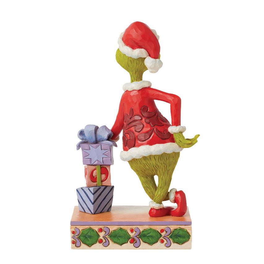 Jim Shore The Grinch: Grinch Leaning On Presents Figurine - SIGNED sparkle-castle