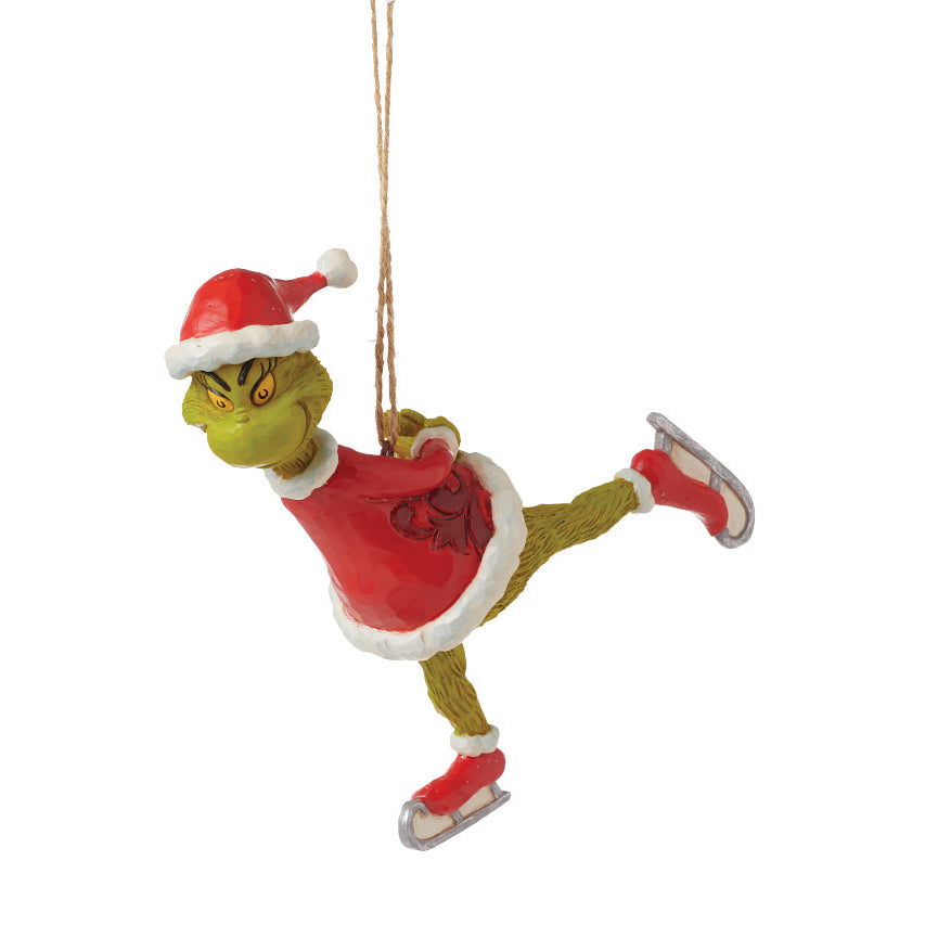 Jim Shore The Grinch: Grinch Ice Skating Hanging Ornament sparkle-castle