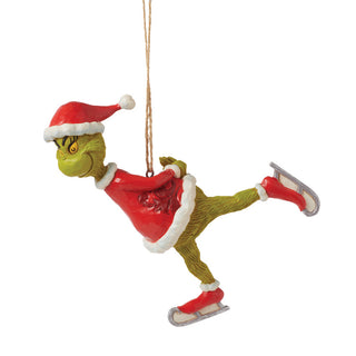 Jim Shore The Grinch: Grinch Ice Skating Hanging Ornament sparkle-castle