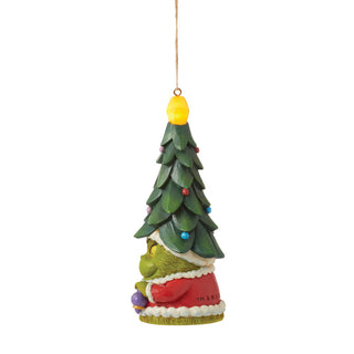 Jim Shore The Grinch: Grinch Gnome With Lit Star Hat Hanging Ornament sparkle-castle