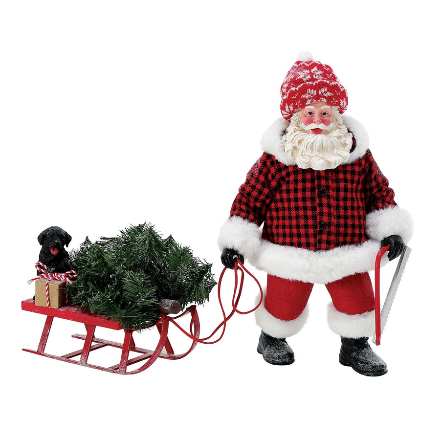 Department 56 Possible Dreams Santa: Picking the Perfect Tree Figurine sparkle-castle