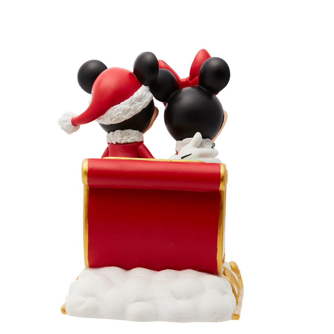 Disney Showcase: Mickey & Minnie Mouse In Sleigh Figurine sparkle-castle