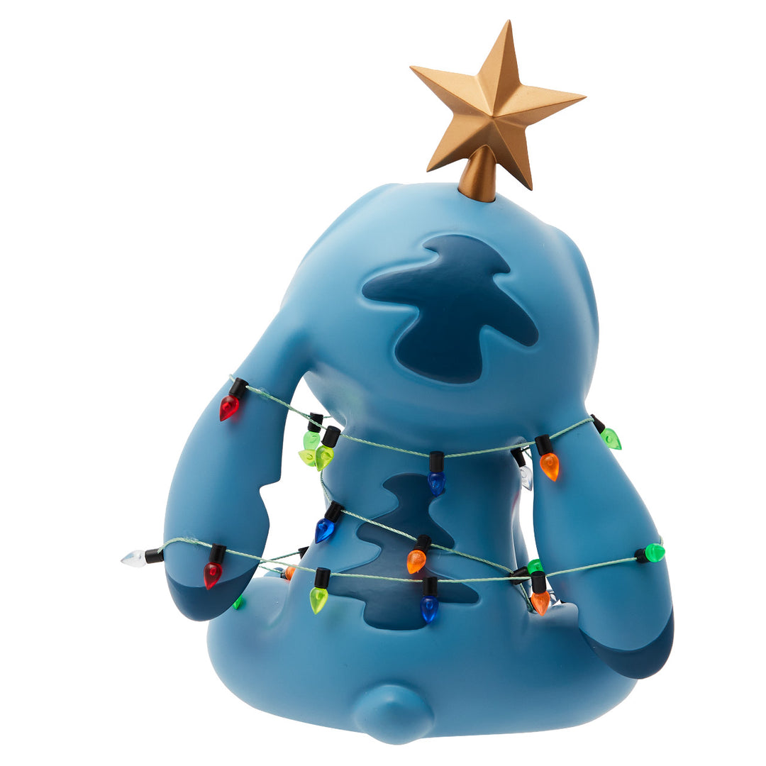 Disney Showcase: Stitch Wrapped In Christmas Lights Figurine sparkle-castle