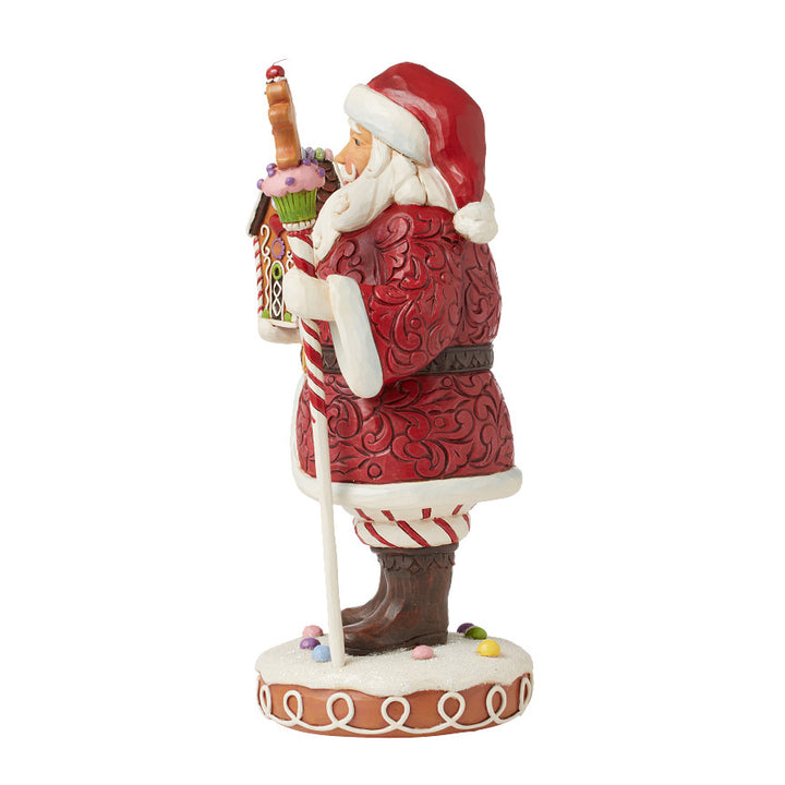 Jim Shore Heartwood Creek: Gingerbread Christmas Santa Figurine sparkle-castle