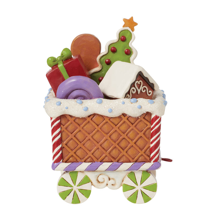 Jim Shore Heartwood Creek: Gingerbread Christmas Train Car Figurine sparkle-castle