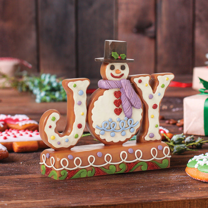 Jim Shore Heartwood Creek: Gingerbread Christmas Joy Sign Figurine sparkle-castle