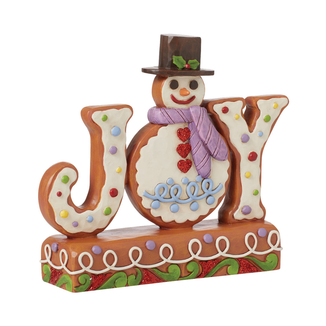 Jim Shore Heartwood Creek: Gingerbread Christmas Joy Sign Figurine sparkle-castle